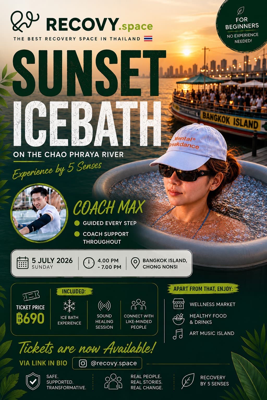 Sunset ice bath