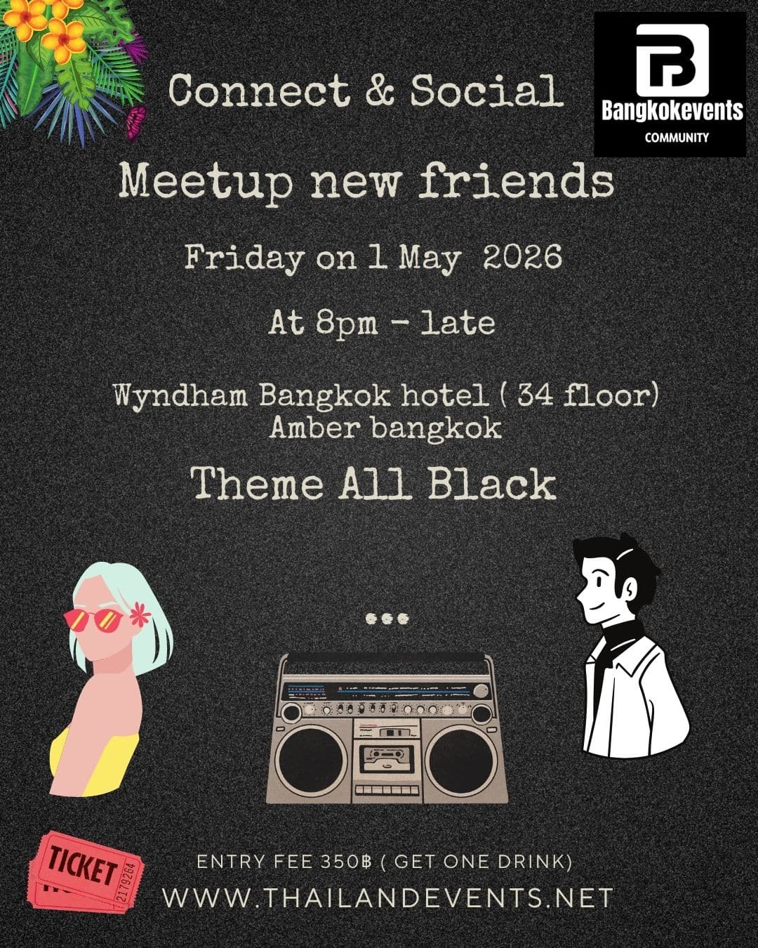Social & connect new friend on rooftop